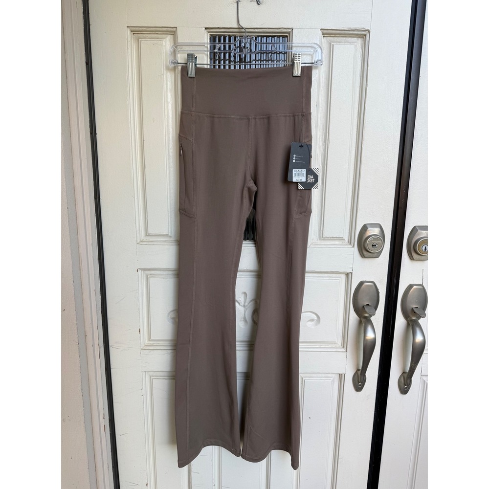 BSP Better Sports Performance Taupe Brown High Rise Flare Leggings Size Small